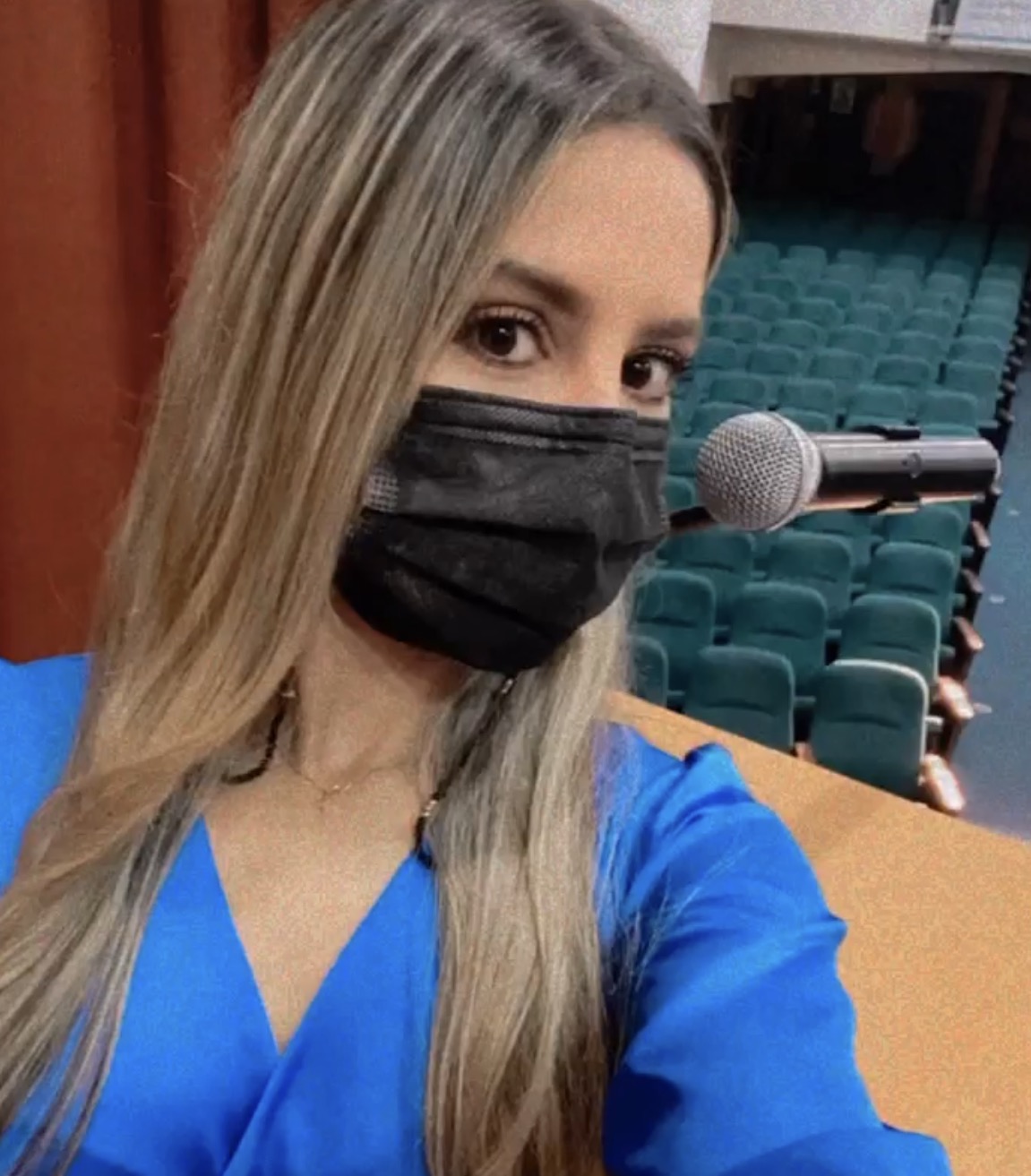 Valeria durante una corresponsalía